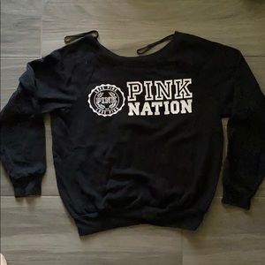 Crew Neck Pink Sweatshirt